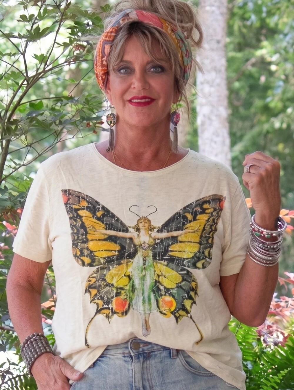 🔥BRAND NEW - Spread Your Wings Moon Dance Tee - Jaded Gypsy - Woman Butterfly